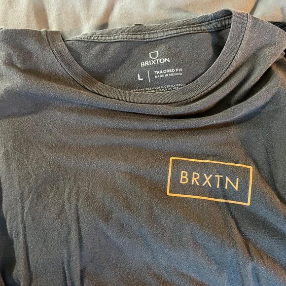 Mens Gray Brixton Shirt Size L - Picture 1 of 2